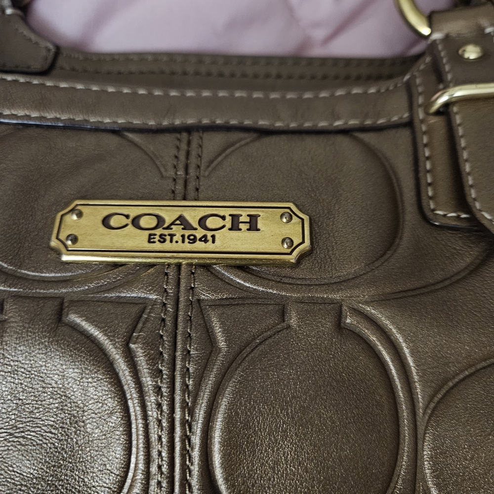 Coach Bronze Embossed Women's Bag